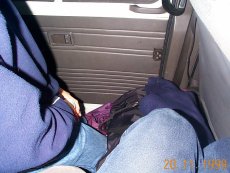 Mal just cannot wait for the bus to stop before squeezing one out...