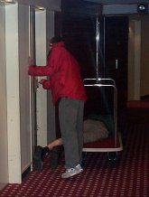 Hoops gets the tired lad off to his room...